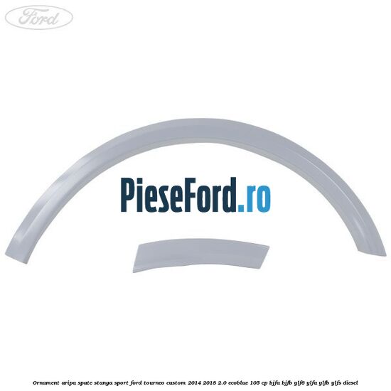 Ornament aripa spate stanga sport Ford Tourneo Custom 2014-2018 2.0 EcoBlue 105 cp BJFA, BJFB, YLF6, YLFA, YLFB, YLFS diesel