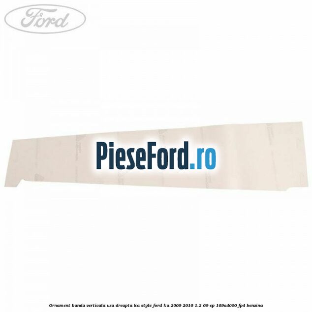 Ornament banda verticala usa dreapta KA Style Ford Ka 2009-2016 1.2 69 cp 169A4000, FP4 benzina