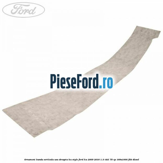 Ornament banda verticala usa dreapta KA Style Ford Ka 2009-2016 1.3 TDCi 75 cp 169A1000, FD4 diesel