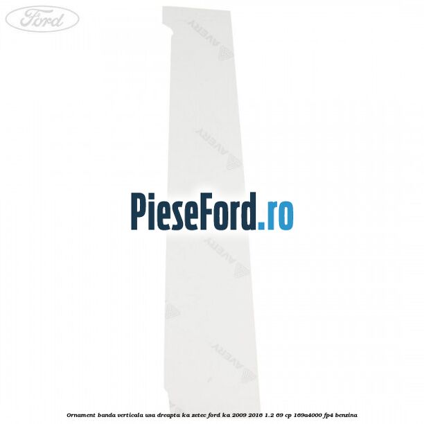 Ornament banda verticala usa dreapta KA Zetec Ford Ka 2009-2016 1.2 69 cp 169A4000, FP4 benzina