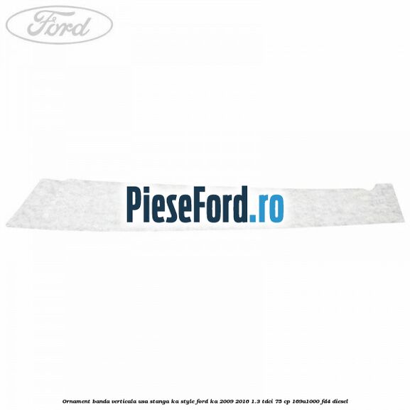 Ornament banda verticala usa stanga KA Style Ford Ka 2009-2016 1.3 TDCi 75 cp 169A1000, FD4 diesel