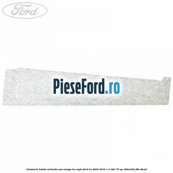 Ornament banda verticala usa stanga KA Style Ford Ka 2009-2016 1.3 TDCi 75 cp 169A1000, FD4 diesel