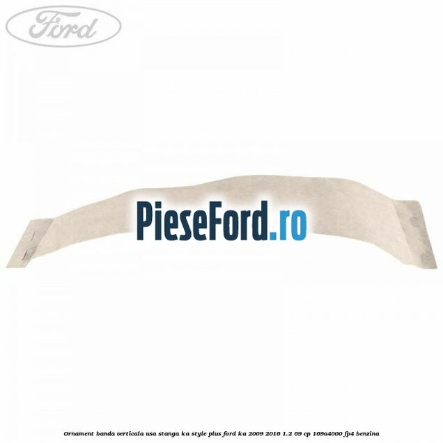 Ornament banda verticala usa stanga KA Style PLUS Ford Ka 2009-2016 1.2 69 cp 169A4000, FP4 benzina