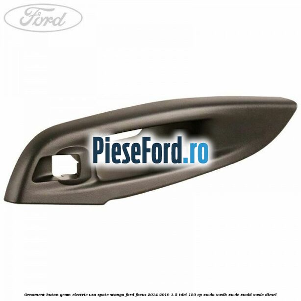 Ornament buton geam electric usa spate stanga Ford Focus 2014-2018 1.5 TDCi 120 cp XWDA, XWDB, XWDC, XWDD, XWDE diesel
