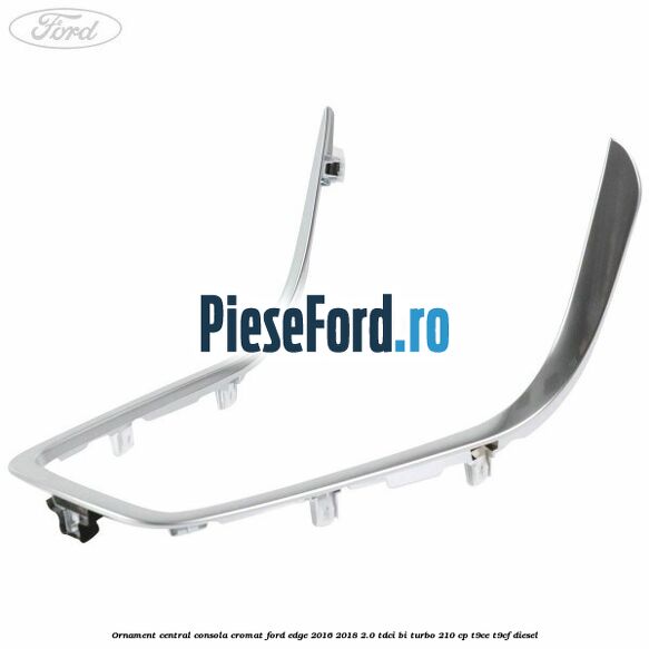 Ornament central consola cromat Ford Edge 2016-2018 2.0 TDCi Bi-Turbo 210 cp T9CE, T9CF diesel