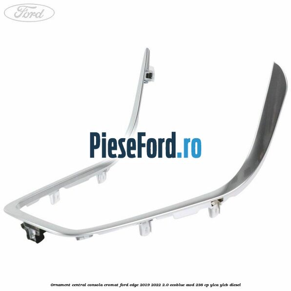 Ornament central consola cromat Ford Edge 2019-2022 2.0 EcoBlue AWD 238 cp YLCA, YLCB diesel