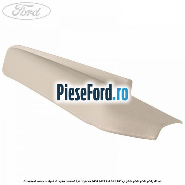 Ornament conex stalp D dreapta cabriolet Ford Focus 2004-2007 2.0 TDCi 136 cp G6DA, G6DB, G6DD, G6DG diesel