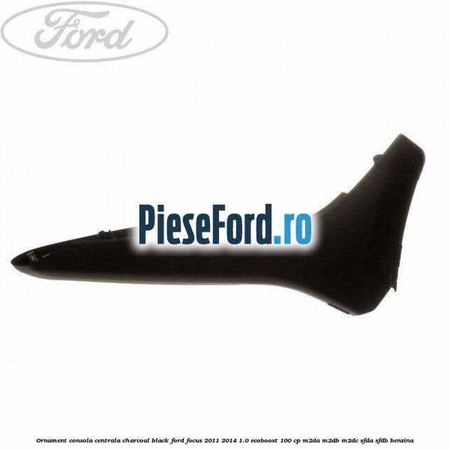 Ornament consola centrala charcoal black Ford Focus 2011-2014 1.0 EcoBoost 100 cp M2DA, M2DB, M2DC, SFDA, SFDB benzina