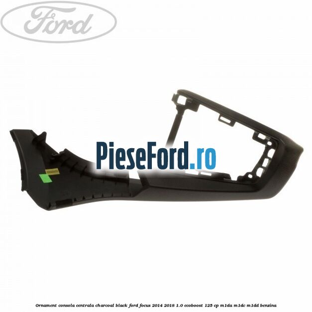 Ornament consola centrala charcoal black Ford Focus 2014-2018 1.0 EcoBoost 125 cp M1DA, M1DC, M1DD benzina