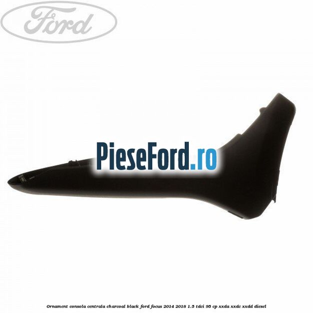 Ornament consola centrala charcoal black Ford Focus 2014-2018 1.5 TDCi 95 cp XXDA, XXDC, XXDD diesel