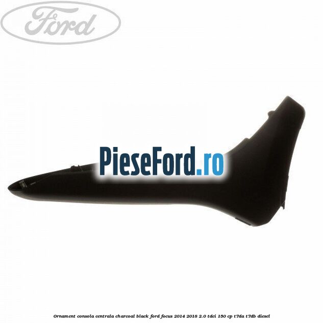 Ornament consola centrala charcoal black Ford Focus 2014-2018 2.0 TDCi 150 cp T7DA, T7DB diesel