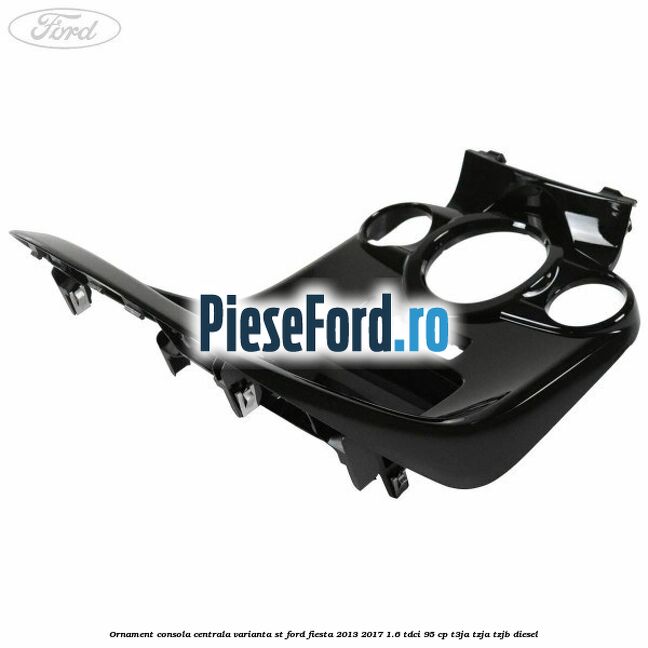 Ornament consola centrala varianta ST Ford Fiesta 2013-2017 1.6 TDCi 95 cp T3JA, TZJA, TZJB diesel