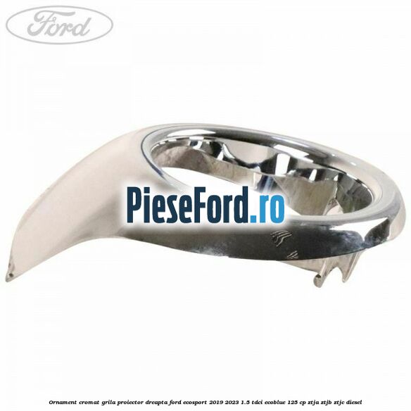 Ornament cromat grila proiector dreapta Ford EcoSport 2019-2023 1.5 TDCi EcoBlue 125 cp ZTJA, ZTJB, ZTJC diesel