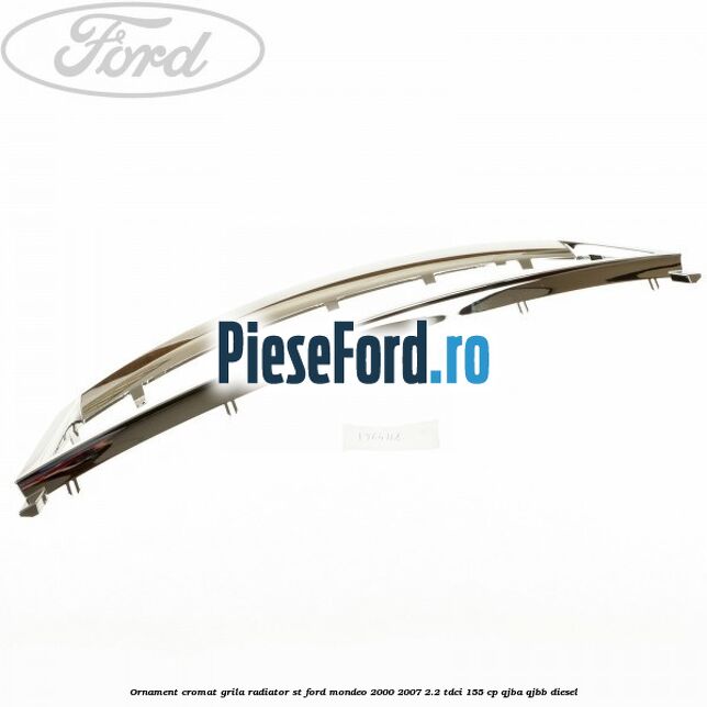 Ornament cromat grila radiator ST Ford Mondeo 2000-2007 2.2 TDCi 155 cp QJBA, QJBB diesel