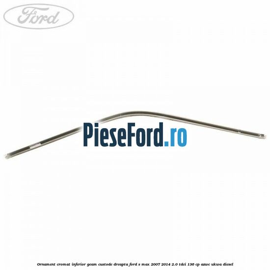 Ornament cromat inferior geam custode dreapta Ford S-Max 2007-2014 2.0 TDCi 136 cp AZWC, UKWA diesel