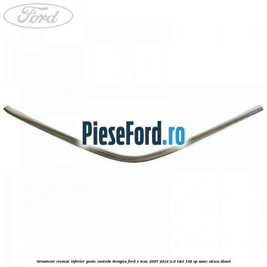 Ornament cromat inferior geam custode dreapta Ford S-Max 2007-2014 2.0 TDCi 136 cp AZWC, UKWA diesel