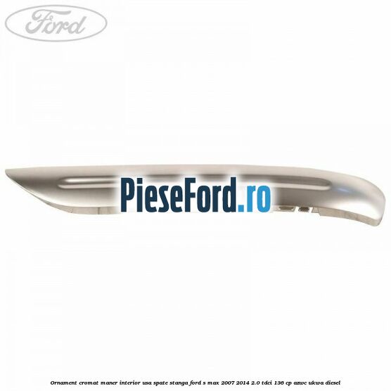 Ornament cromat maner interior usa spate stanga Ford S-Max 2007-2014 2.0 TDCi 136 cp AZWC, UKWA diesel
