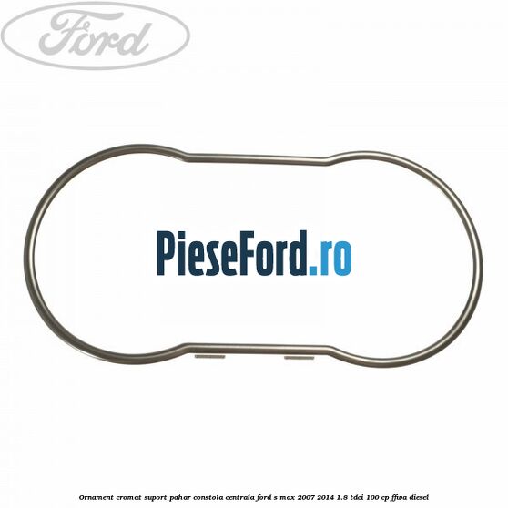 Ornament cromat suport pahar constola centrala Ford S-Max 2007-2014 1.8 TDCi 100 cp FFWA diesel