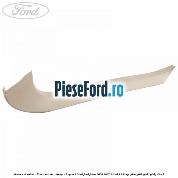 Ornament culoare linnen interior dreapta hayon 3/5 usi Ford Focus 2004-2007 2.0 TDCi 136 cp G6DA, G6DB, G6DD, G6DG diesel