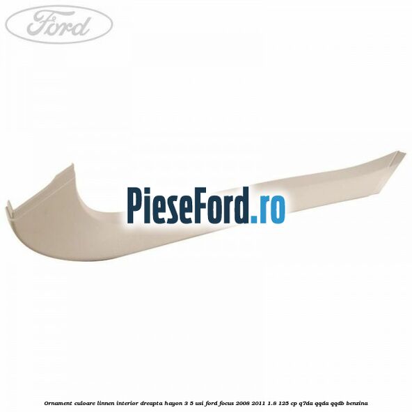 Ornament culoare linnen interior dreapta hayon 3/5 usi Ford Focus 2008-2011 1.8 125 cp Q7DA, QQDA, QQDB benzina
