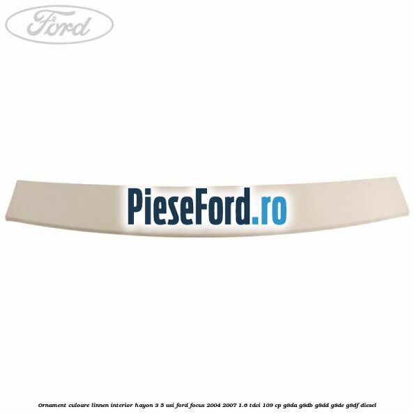Ornament culoare linnen interior hayon 3/5 usi Ford Focus 2004-2007 1.6 TDCi 109 cp G8DA, G8DB, G8DD, G8DE, G8DF diesel