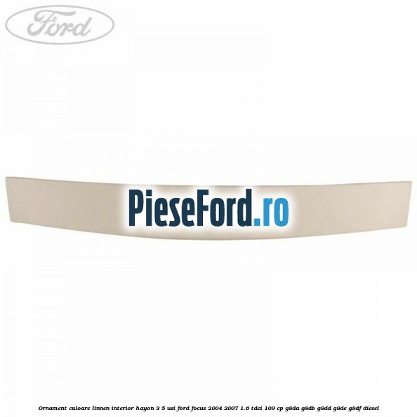 Ornament culoare linnen interior hayon 3/5 usi Ford Focus 2004-2007 1.6 TDCi 109 cp G8DA, G8DB, G8DD, G8DE, G8DF diesel