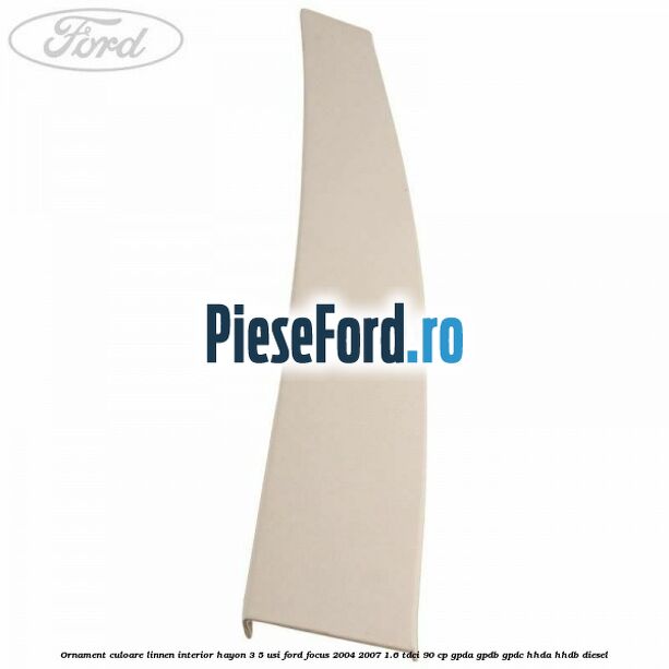 Ornament culoare linnen interior hayon 3/5 usi Ford Focus 2004-2007 1.6 TDCi 90 cp GPDA, GPDB, GPDC, HHDA, HHDB diesel