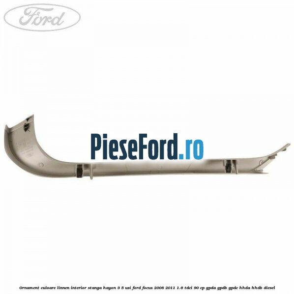Ornament culoare linnen interior stanga hayon 3/5 usi Ford Focus 2008-2011 1.6 TDCi 90 cp GPDA, GPDB, GPDC, HHDA, HHDB diesel