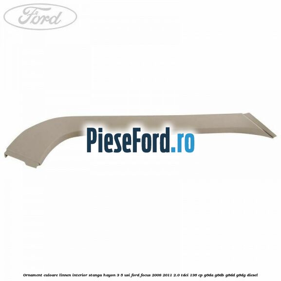 Ornament culoare linnen interior stanga hayon 3/5 usi Ford Focus 2008-2011 2.0 TDCi 136 cp G6DA, G6DB, G6DD, G6DG diesel
