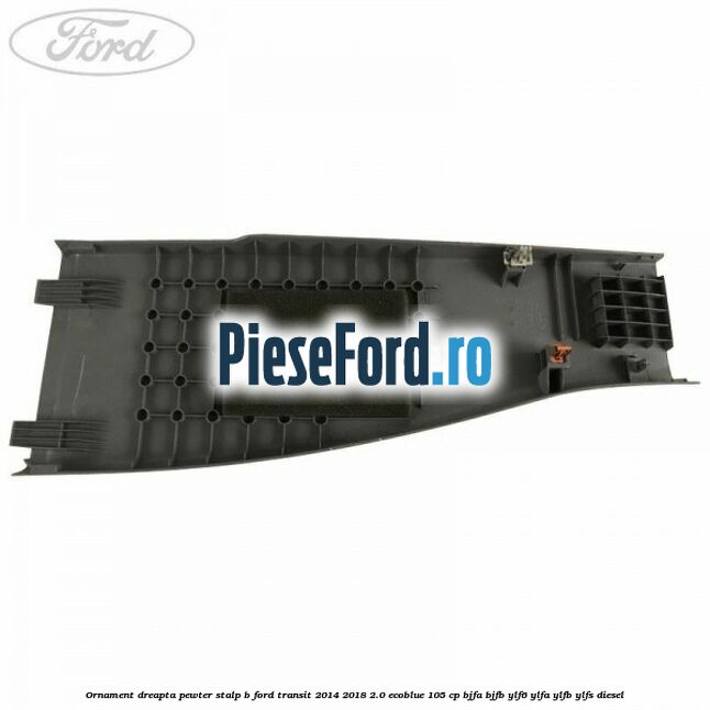 Ornament dreapta pewter stalp B Ford Transit 2014-2018 2.0 EcoBlue 105 cp BJFA, BJFB, YLF6, YLFA, YLFB, YLFS diesel
