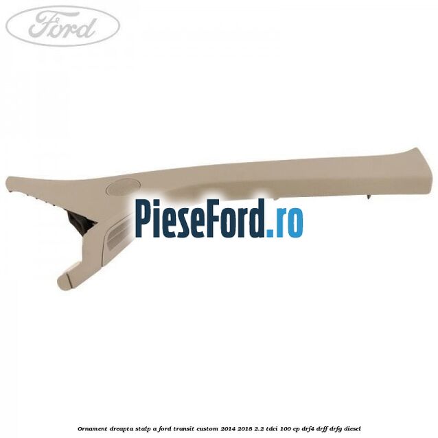 Ornament dreapta stalp A Ford Transit Custom 2014-2018 2.2 TDCi 100 cp DRF4, DRFF, DRFG diesel