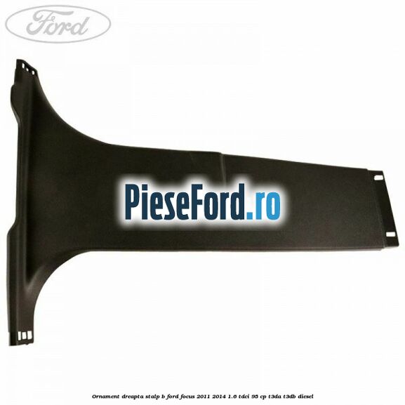 Ornament dreapta stalp B Ford Focus 2011-2014 1.6 TDCi 95 cp T3DA, T3DB diesel
