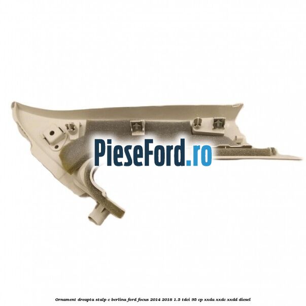 Ornament dreapta stalp C berlina Ford Focus 2014-2018 1.5 TDCi 95 cp XXDA, XXDC, XXDD diesel