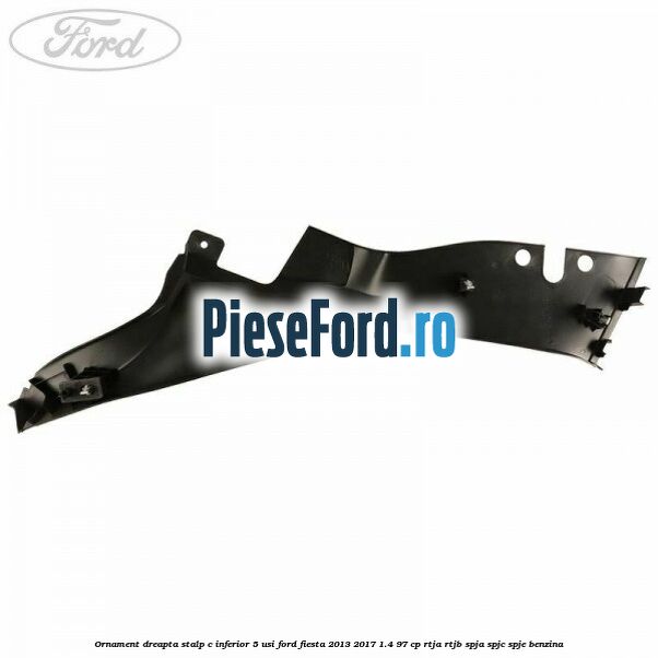 Ornament dreapta stalp C inferior 5 usi Ford Fiesta 2013-2017 1.4 97 cp RTJA, RTJB, SPJA, SPJC, SPJE benzina