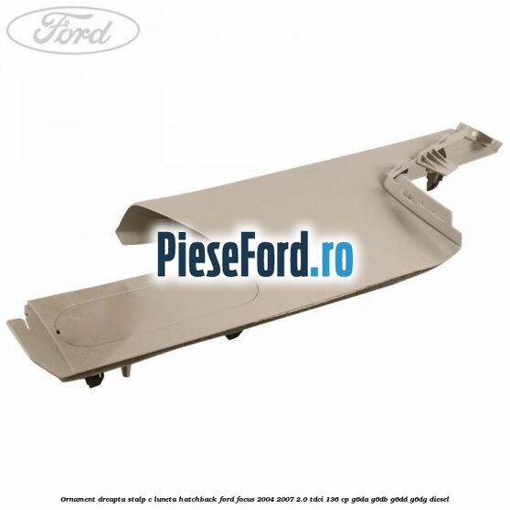 Ornament dreapta stalp C luneta hatchback Ford Focus 2004-2007 2.0 TDCi 136 cp G6DA, G6DB, G6DD, G6DG diesel