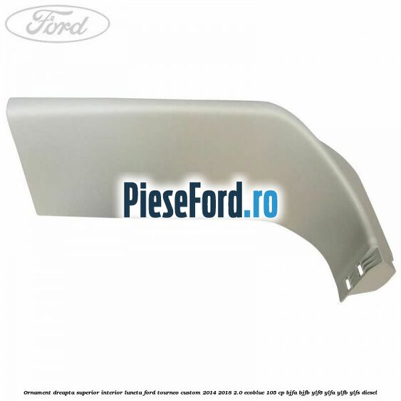 Ornament dreapta superior interior luneta Ford Tourneo Custom 2014-2018 2.0 EcoBlue 105 cp Ornament dreapta superior interior luneta Ford Tourneo Custom 2014-2018 2.0 EcoBlue 105 cp BJFA, BJFB, YLF6, YLFA, YLFB, YLFS diesel