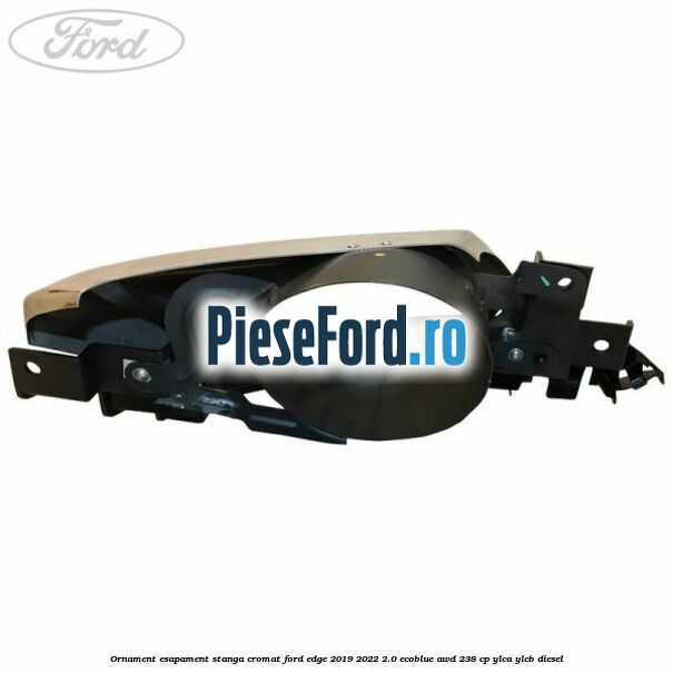 Ornament esapament stanga cromat Ford Edge 2019-2022 2.0 EcoBlue AWD 238 cp YLCA, YLCB diesel