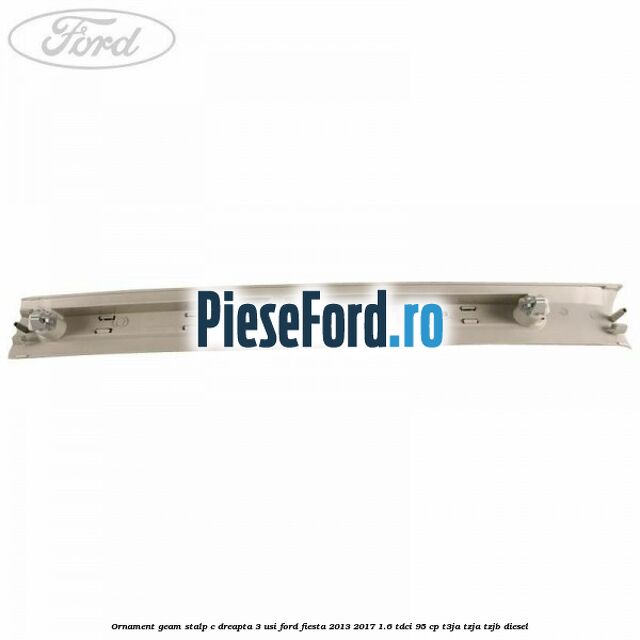 Ornament geam stalp C dreapta 3 usi Ford Fiesta 2013-2017 1.6 TDCi 95 cp T3JA, TZJA, TZJB diesel