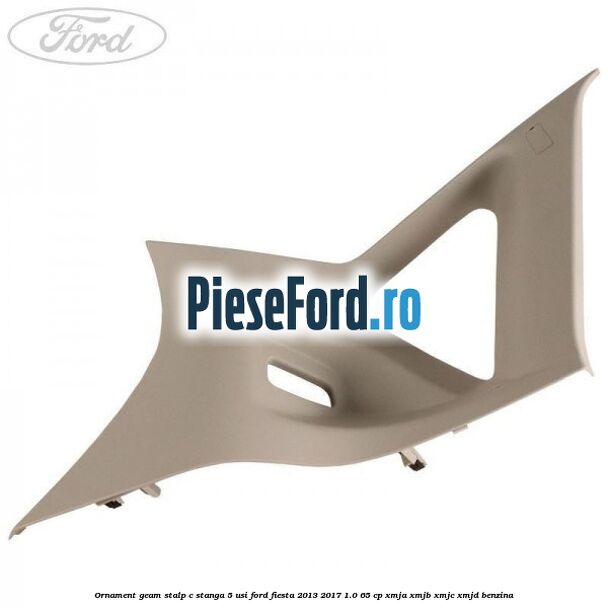 Ornament geam stalp C stanga 5 usi Ford Fiesta 2013-2017 1.0 65 cp XMJA, XMJB, XMJC, XMJD benzina