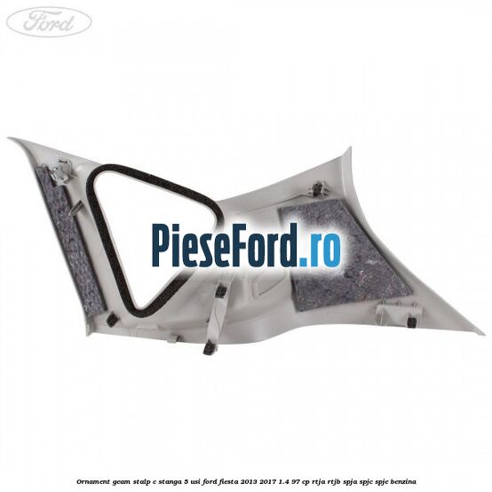 Ornament geam stalp C stanga 5 usi Ford Fiesta 2013-2017 1.4 97 cp RTJA, RTJB, SPJA, SPJC, SPJE benzina