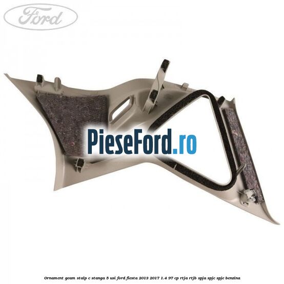 Ornament geam stalp C stanga 5 usi Ford Fiesta 2013-2017 1.4 97 cp RTJA, RTJB, SPJA, SPJC, SPJE benzina