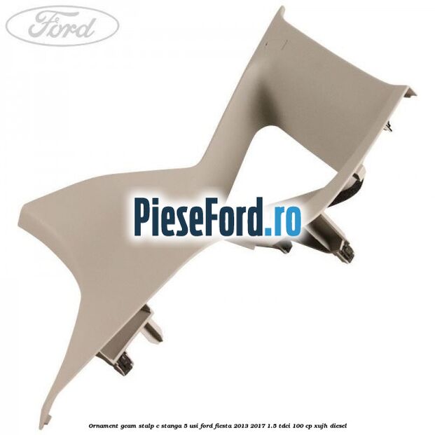 Ornament geam stalp C stanga 5 usi Ford Fiesta 2013-2017 1.5 TDCi 100 cp XUJH diesel
