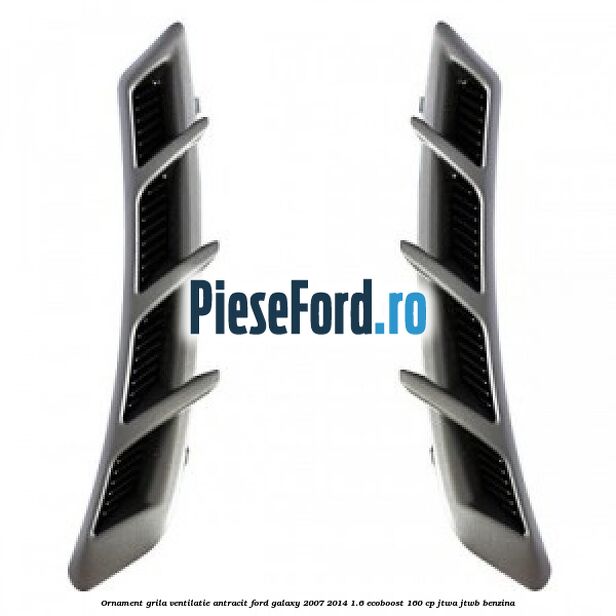 Ornament grila ventilatie, antracit Ford Galaxy 2007-2014 1.6 EcoBoost 160 cp JTWA, JTWB benzina
