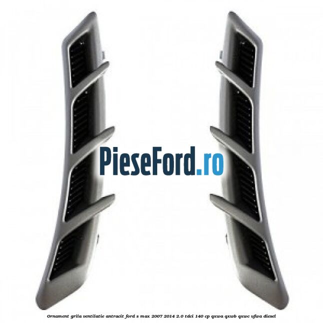 Ornament grila ventilatie, antracit Ford S-Max 2007-2014 2.0 TDCi 140 cp QXWA, QXWB, QXWC, UFWA diesel