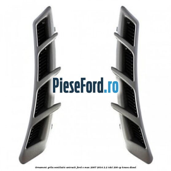 Ornament grila ventilatie, antracit Ford S-Max 2007-2014 2.2 TDCi 200 cp KNWA diesel