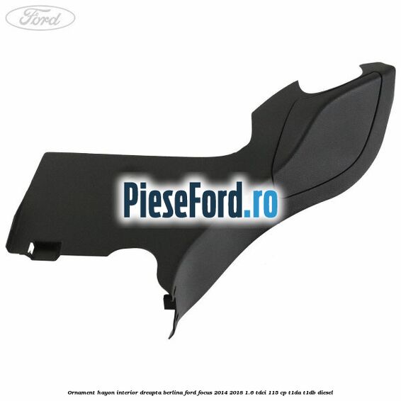 Ornament hayon interior dreapta berlina Ford Focus 2014-2018 1.6 TDCi 115 cp T1DA, T1DB diesel