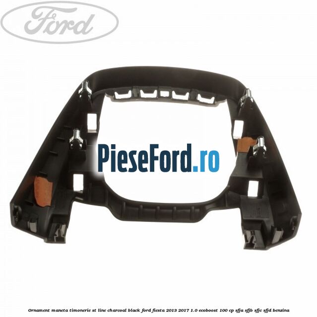 Ornament maneta timonerie ST Line charcoal black Ford Fiesta 2013-2017 1.0 EcoBoost 100 cp SFJA, SFJB, SFJC, SFJD benzina