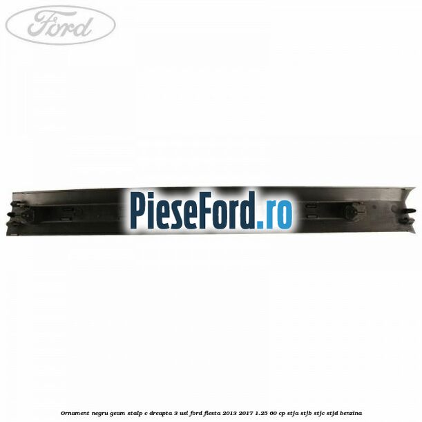 Ornament negru geam stalp C dreapta 3 usi Ford Fiesta 2013-2017 1.25 60 cp STJA, STJB, STJC, STJD benzina