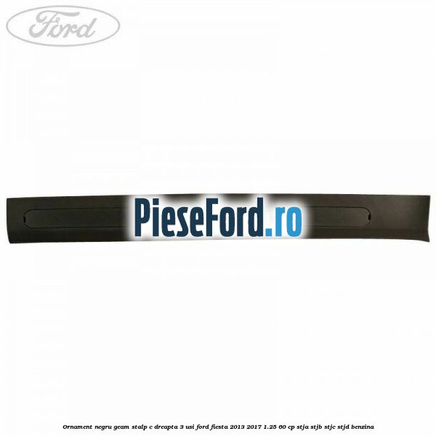 Ornament negru geam stalp C dreapta 3 usi Ford Fiesta 2013-2017 1.25 60 cp STJA, STJB, STJC, STJD benzina