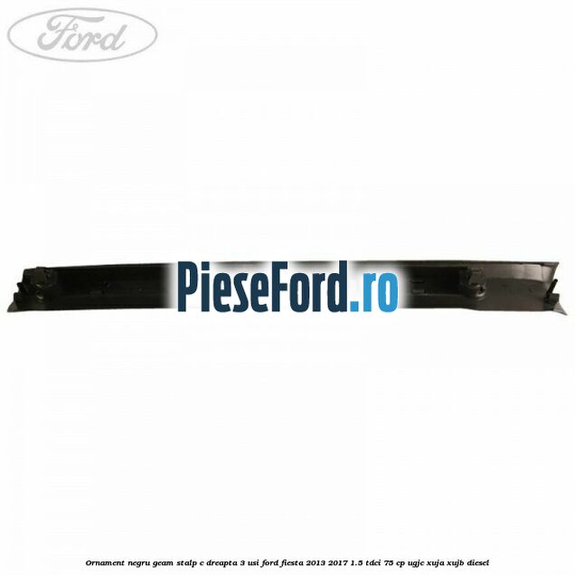 Ornament negru geam stalp C dreapta 3 usi Ford Fiesta 2013-2017 1.5 TDCi 75 cp UGJC, XUJA, XUJB diesel